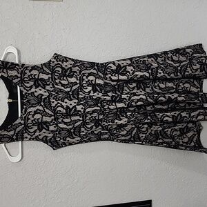 Black and nude colored dress